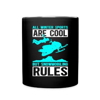 Snowmobile Snowmobile Gift - Full Colour Mug - black - Front