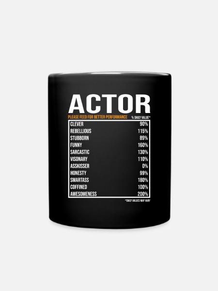 Actors of the day Funny actor - Full Colour Mug - black
