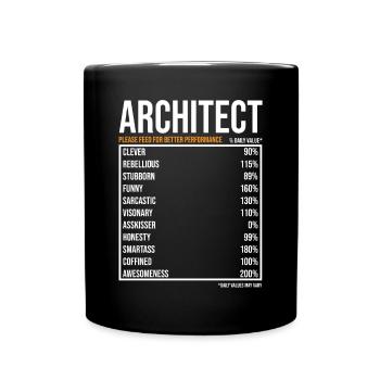 Architect of the day Funny architect - Full Colour Mug - black - Front