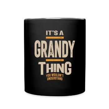Männer Es ist eine grandiose Sache Lustiger Papa Opa - Tasse einfarbig - Schwarz - Vorne