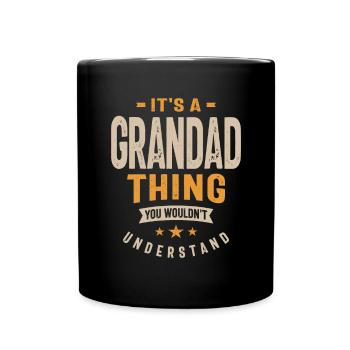 Männer Es ist eine Opa-Sache Lustiger Papa Opa - Tasse einfarbig - Schwarz - Vorne