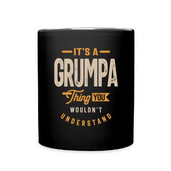 Mens C’est un truc grumpa Drôle Papa Grand-père - Mug uni - noir - Devant