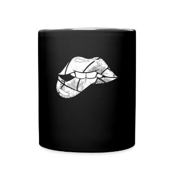Bouche de volleyball - Mug uni - noir - Devant