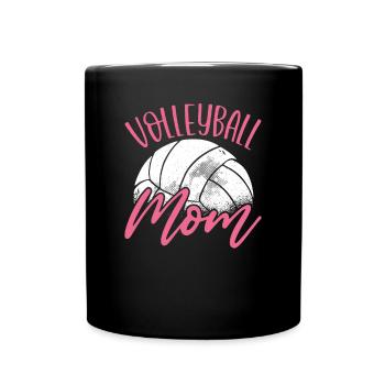 Volleyball mama - Full Colour Mug - black - Front
