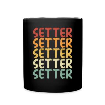 Volleyball passer Retro - Tasse einfarbig - Schwarz - Vorne
