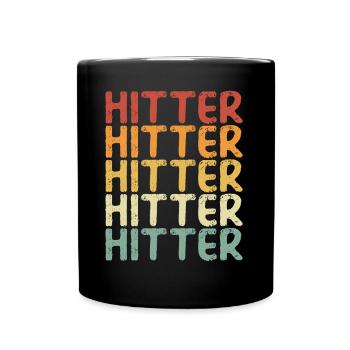Volleyballschlager Retro - Tasse einfarbig - Schwarz - Vorne