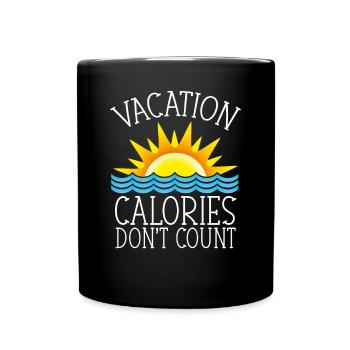 Holiday calories don't count - Full Colour Mug - black - Front