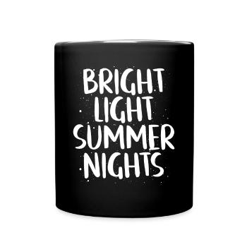 Helle Helle Sommernächte - Tasse einfarbig - Schwarz - Vorne