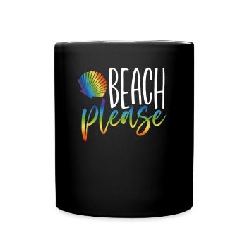 Beach Please - Full Colour Mug - black - Front
