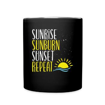 Sunrise Sunburn - Full Colour Mug - black - Front