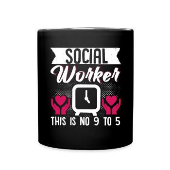 School Social Work Month Hands - Full Colour Mug - black - Front
