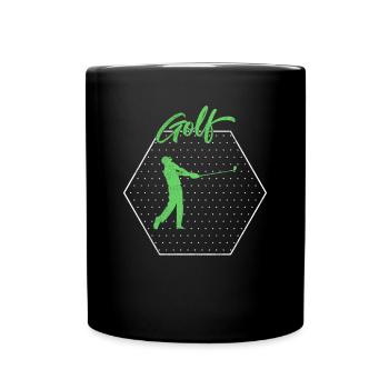 Golf - Tasse einfarbig - Schwarz - Vorne