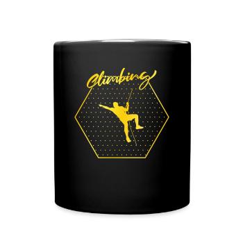 Klettern - Tasse einfarbig - Schwarz - Vorne