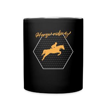 Horse riding - Full Colour Mug - black - Front
