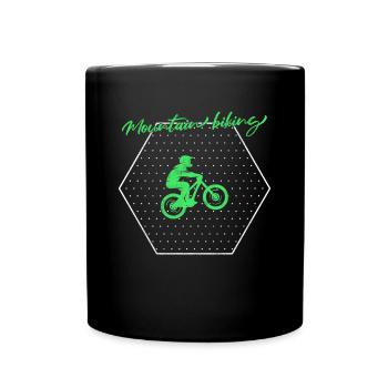 Mountainbike - Tasse einfarbig - Schwarz - Vorne