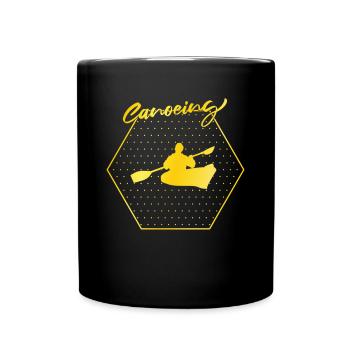Kanu fahren - Tasse einfarbig - Schwarz - Vorne