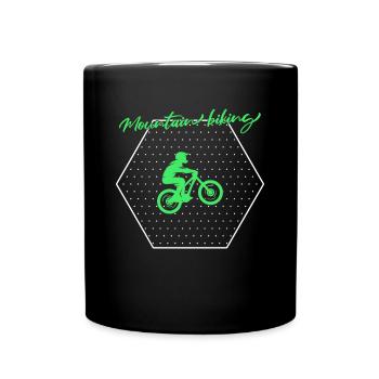 Mountain bike - Full Colour Mug - black - Front