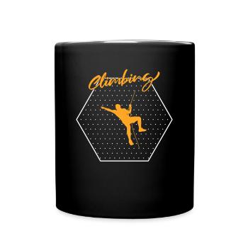 Klettern - Tasse einfarbig - Schwarz - Vorne