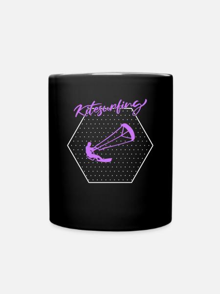 Kite surfen - Tasse einfarbig - Schwarz
