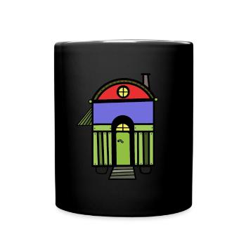 Bauwagen Hütte Wohnmobil Campingwagen wohnen Maison - Mug uni - noir - Devant