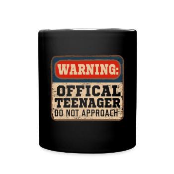 Warning Official teenager 13 years old - Full Colour Mug - black - Front