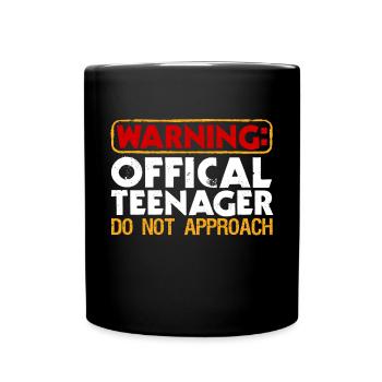 Avertissement Agent Jeune Adolescent 13 ans - Mug uni - noir - Devant