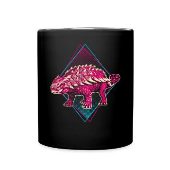 Ankylosaurus Dinosaur - Full Colour Mug - black - Front