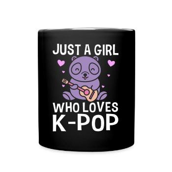 Nur Ein Mädchen, Das K-Pop Koreanische - Tasse einfarbig - Schwarz - Vorne
