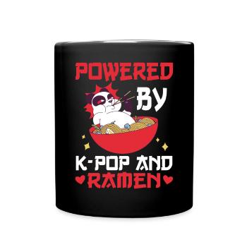Propulsé par K-Pop et Ramen Korean Music - Mug uni - noir - Devant