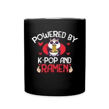 Propulsé par K-Pop et Ramen Korean Music - Mug uni - noir - Devant