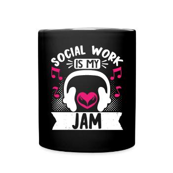 Mois du travail social à l’école - Mug uni - noir - Devant