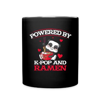 Propulsé par K-Pop et Ramen Korean Music - Mug uni - noir - Devant