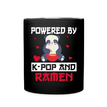 Propulsé par K-Pop et Ramen Korean Music - Mug uni - noir - Devant