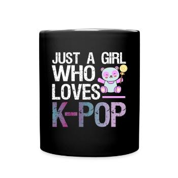 Une seule fille, la K-Pop Korean Panda Music - Mug uni - noir - Devant
