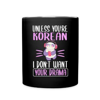 Just a girl who k-pop korean - Full Colour Mug - black - Front