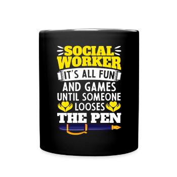 School Social Work Month Social - Full Colour Mug - black - Front