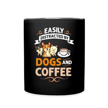 Coffee Dog Machine Puppy Cup Beans - Full Colour Mug - black - Front