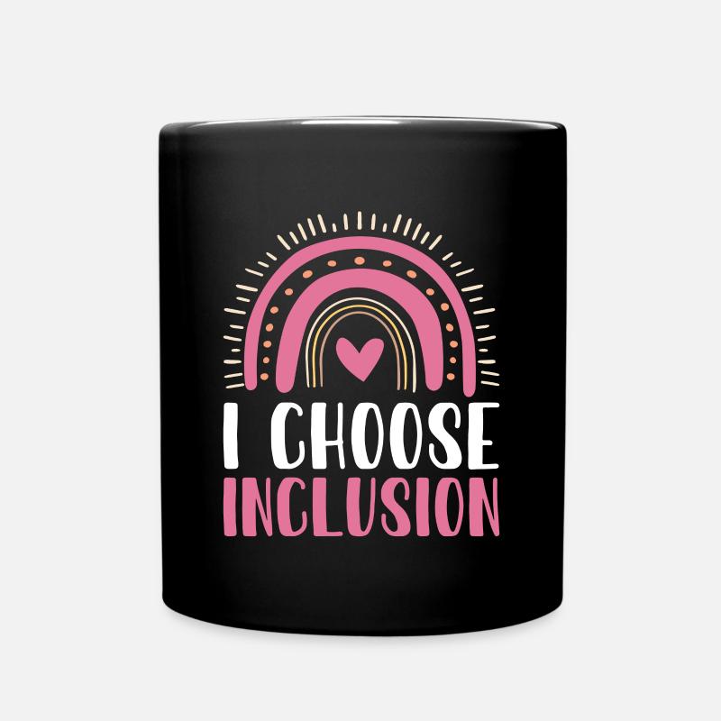 I Choose Inclusion Autismus Shirt Geschenk - Tasse einfarbig - Schwarz