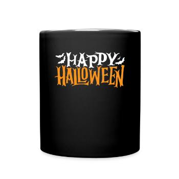 Happy Halloween Shirt Geschenk - Tasse einfarbig - Schwarz - Vorne