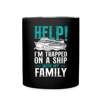 Cruise Ship Vacation Family - Tasse einfarbig - Schwarz - Vorne