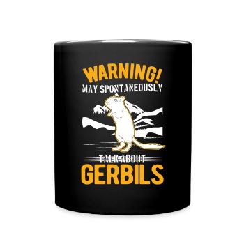 Avertissement Gerbille de course rat gerbille - Mug uni - noir - Devant