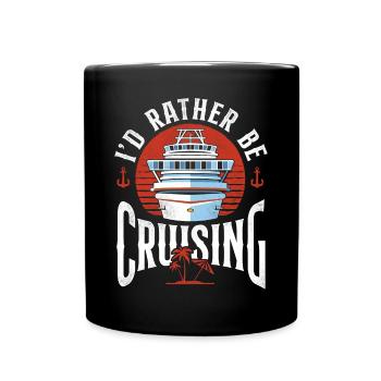 Vacances en bateau de croisière que je préférerais être - Mug uni - noir - Devant