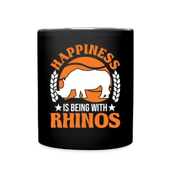 Rhinocéros Chanceux Rhinocéros - Mug uni - noir - Devant