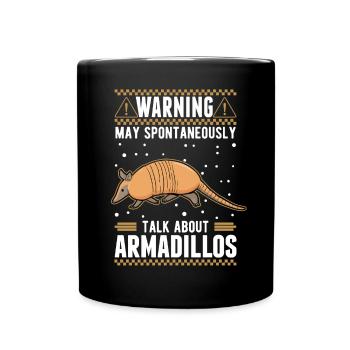 Peut parler spontanément des tatous - Mug uni - noir - Devant