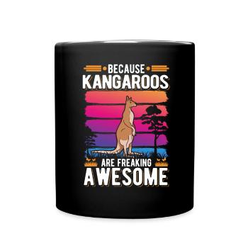 Parce que les kangourous sont des kangourous vraiment géniaux - Mug uni - noir - Devant