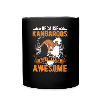 Parce que les kangourous sont des kangourous vraiment géniaux - Mug uni - noir - Devant