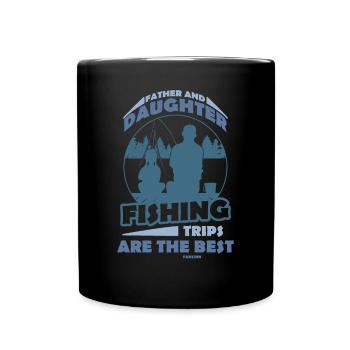 Vater und Tochter - Tasse einfarbig - Schwarz - Vorne