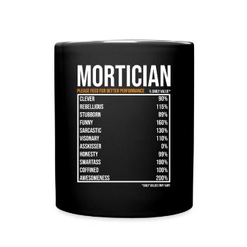 Undertaker Gravedigger Mortician profession - Full Colour Mug - black - Front