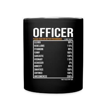 Officer Of the day Funny Officer - Full Colour Mug - black - Front