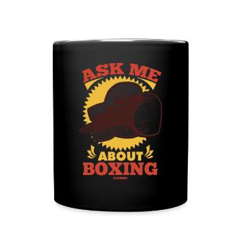 Ask Me About Boxing - Full Colour Mug - black - Front